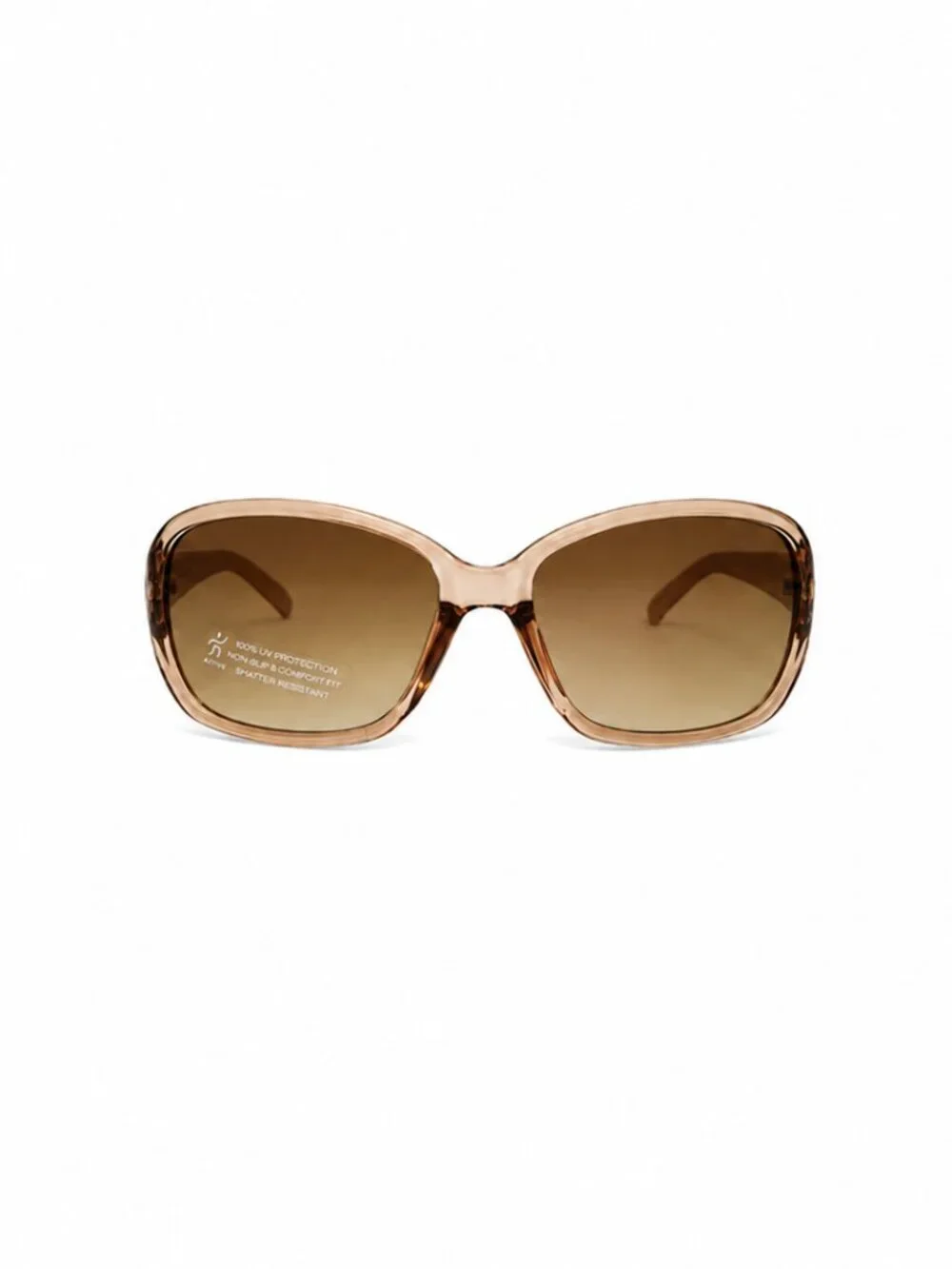 Adrienne Vittadini Sport Women's Oversized Square Gradient Brown Sunglasses
